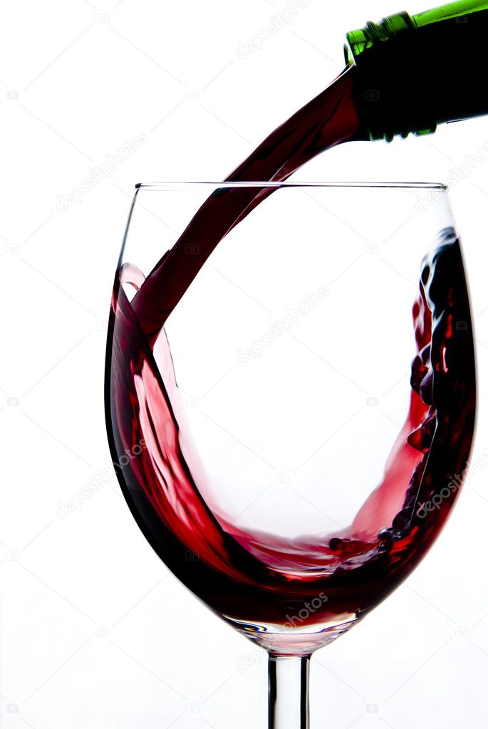 Wineglass isolated on white background