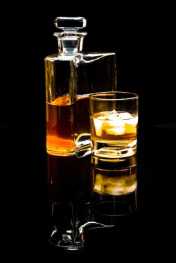 Carafe of scotch whiskey clipart
