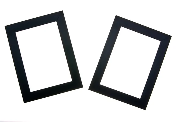 Twee houten zwarte frames — Stockfoto
