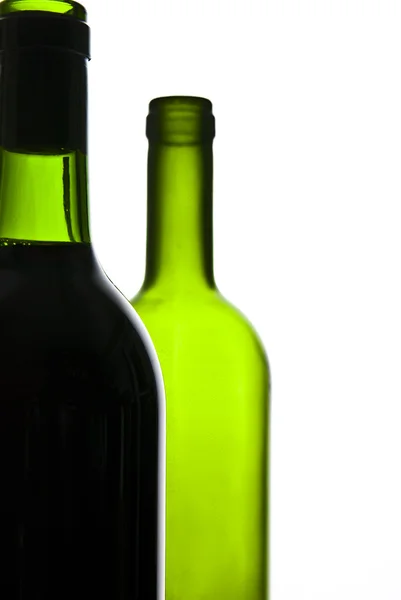 Дві пляшки вина — стокове фото