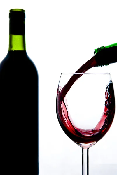 Üveg bor és wineglasses — Stock Fotó
