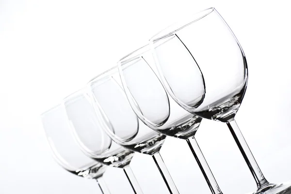 Bicchieri da vino vuoti — Foto Stock