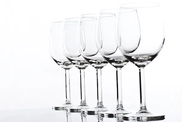 Gafas de vino vacías — Foto de Stock