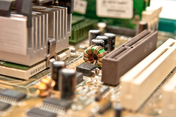 Part of computer mainboard — Stock Photo, Image