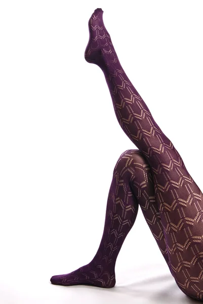 팬티스타킹을 쓴 암컷 다리 — 스톡 사진