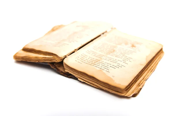 Membuka buku antik tua — Stok Foto