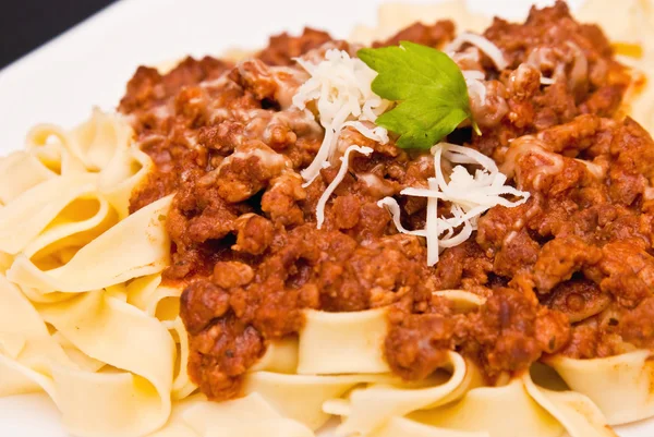 stock image Spaghetti bolognese with cheese