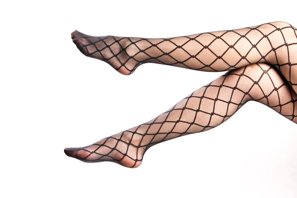 Külotlu çorap giymiş kadın bacakları. — Stok fotoğraf
