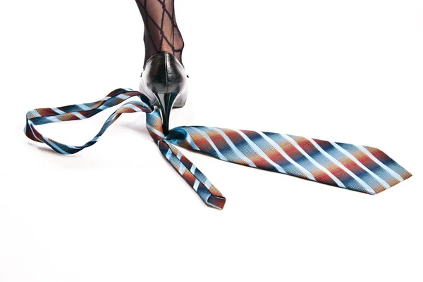Kvinna slitbanan slips — Stockfoto