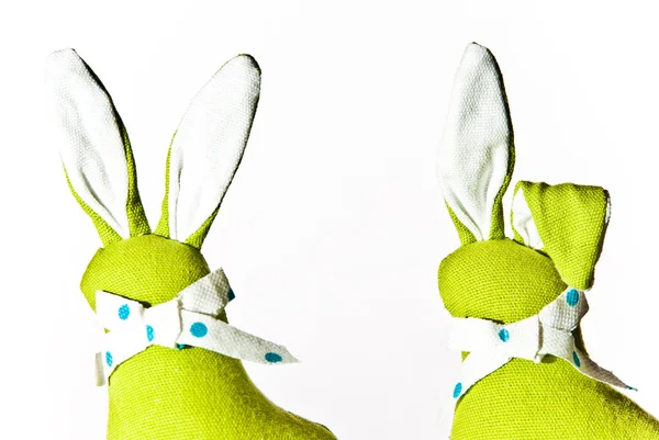 Зелёный пасхальный кролик — стоковое фото