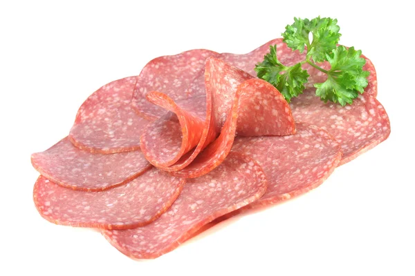 Rodajas de salami — Foto de Stock