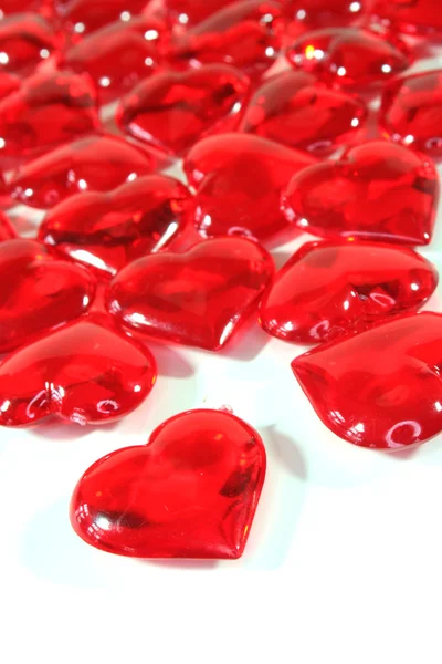 stock image Red hearts as background