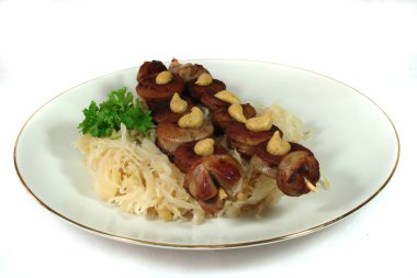 Sauerkraut with Bratwurst clipart