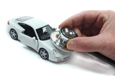 Stethoscope with car clipart