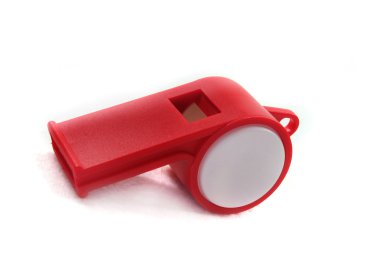 Red and white whistle clipart