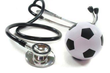 Stethoscope with football clipart