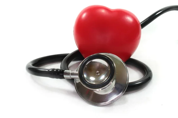Stethoscope with red heart — Stock Photo, Image