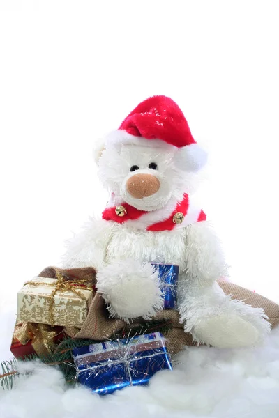 Teddy de Natal — Fotografia de Stock