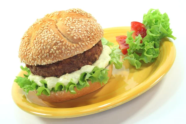 Meatball with bun — Stock Photo, Image