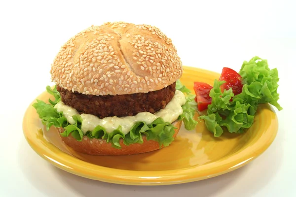 Meatball with bun — Stock Photo, Image