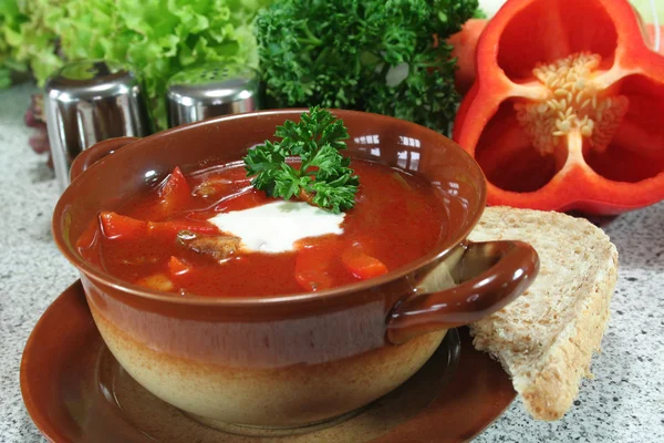 Gulášová polévka — Stock fotografie