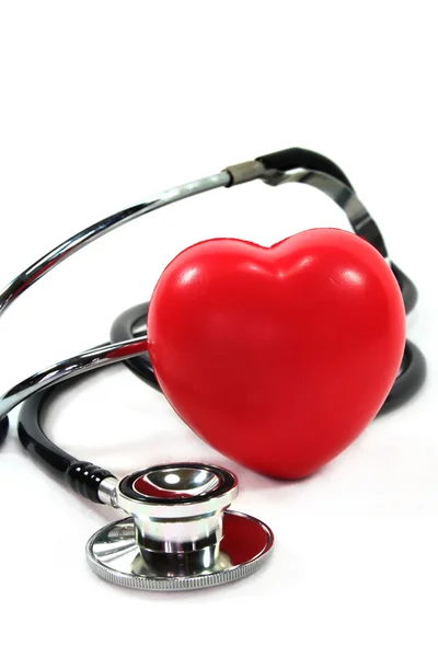 Stetoskop z sercem — Zdjęcie stockowe