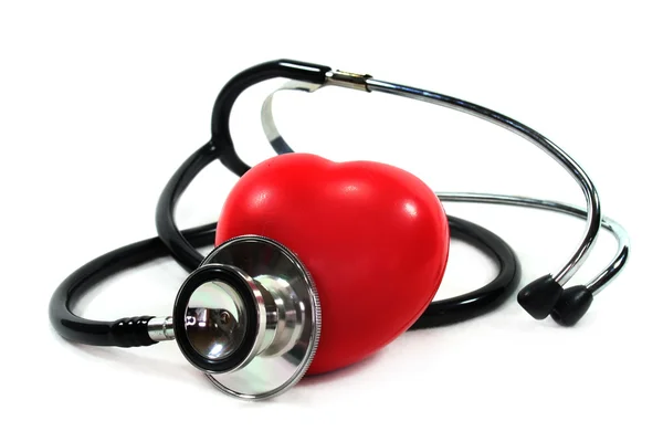 Stetoscopio con cuore — Foto Stock