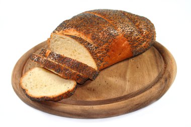 White bread with poppy seeds clipart