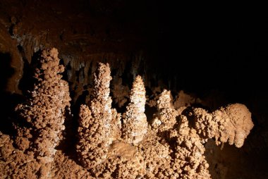 Stalactites in the cave clipart