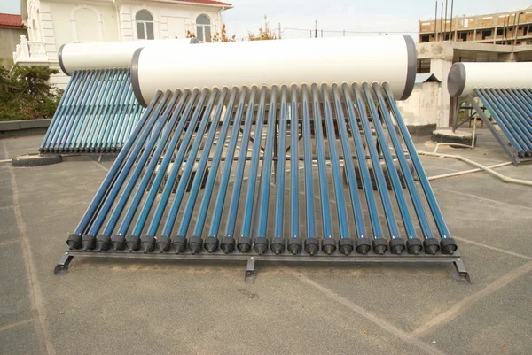 stock image Vacuum solar water heating system