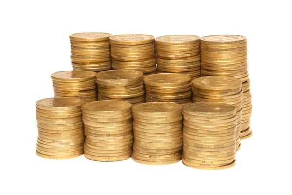 Pilha de moedas de ouro — Fotografia de Stock