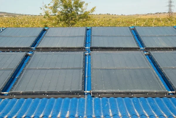Solar vatten värmesystem — Stockfoto