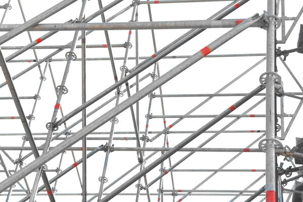 Construction scaffold isolated