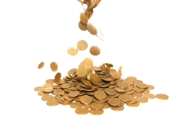 Pioggia di monete d'oro — Foto Stock