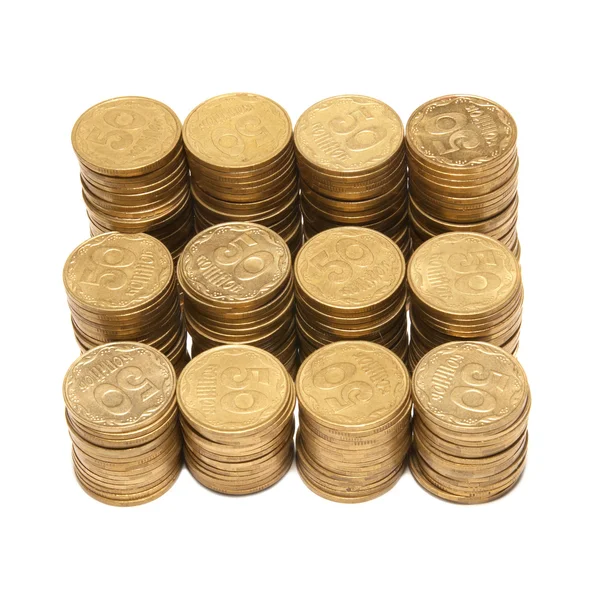 黄金のコインのスタック — ストック写真