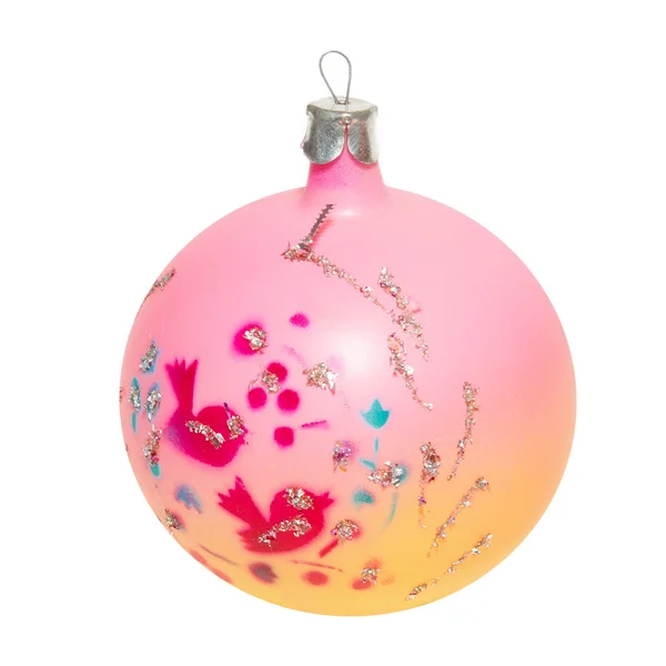 Różowa bombka świąteczna — Zdjęcie stockowe