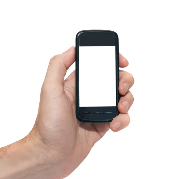 Mobilní telefon s prázdnou obrazovkou — Stock fotografie