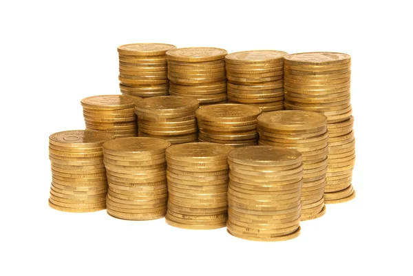 Pila di monete d'oro — Foto Stock