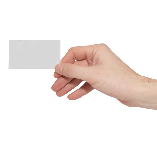 灰色卡空白的一只手 — Stockfoto