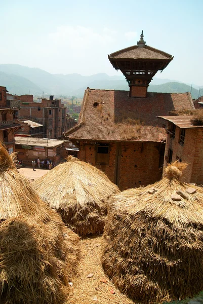 Daken van baktaphur stad, nepal — Stockfoto