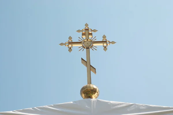 stock image Golden orthodox cross