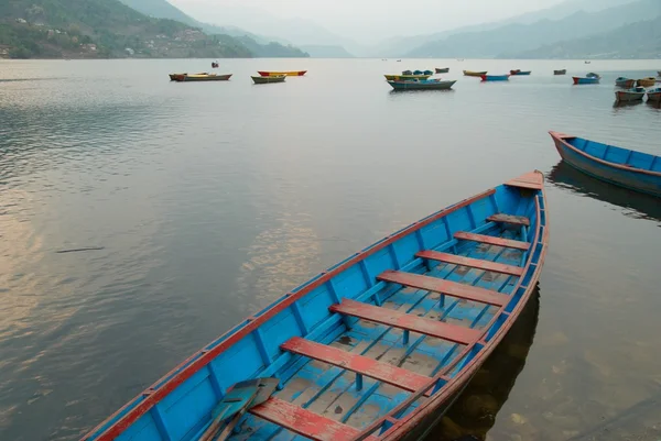 stock image Wooden boats on the lake