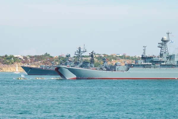 俄罗斯军舰 — 图库照片