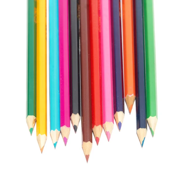 Çiğ renkli kalemler — Stok fotoğraf