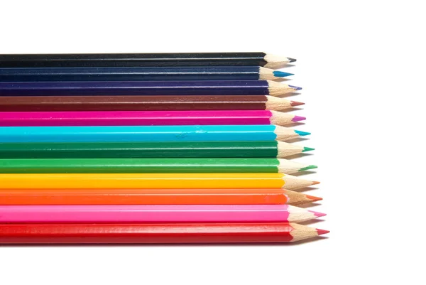 RAW av färgpennor — Stockfoto