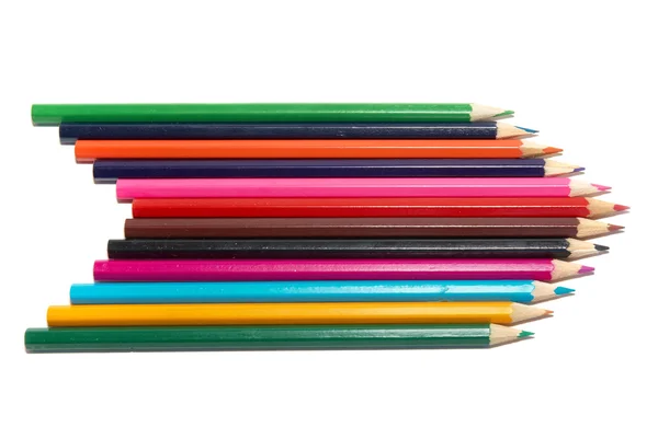 Crayons de couleur crus — Photo