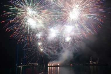 Beautiful salute and fireworks clipart