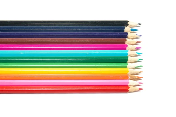 Πρώτες από χρωματιστά μολύβια — Φωτογραφία Αρχείου