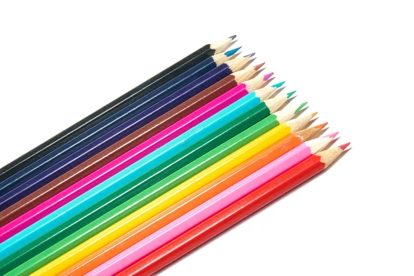 Syrové barevných tužek — Stock fotografie