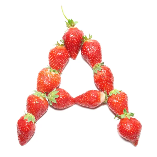 Erdbeer-Gesundheitsalphabet — Stockfoto